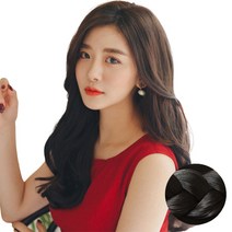 가발나라 9부 U자형 반가발 풀커버피스 내츄럴 셋팅펌, 내츄럴블랙, 1개