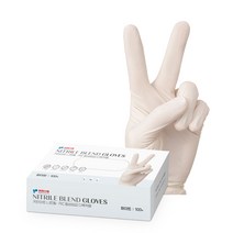 키친아트 니트릴 PVC 합성장갑 다목적용 화이트 M, 중(M), 1개