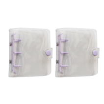 카타파하 투명 콜렉트북 카드 아이돌 미니 앨범 포카 보관 북 1단 95 x 112 x 30 mm 2p, 라벤더