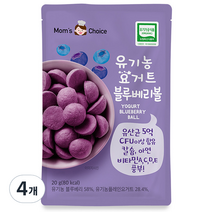 맛있는풍경 유아용 유기농 요거트 블루베리볼 20g, 4개, 블루베리맛