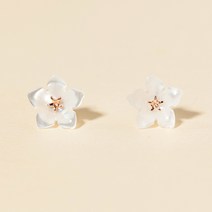 위브 14K Gold 탄생화 자개귀걸이 + 쇼핑백