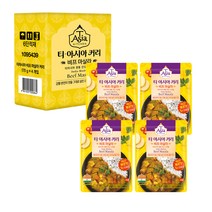 티아시아키친 비프 마살라 커리 전자레인지용, 170g, 4개