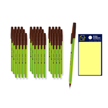 모나미 153 펜 3p + 투코비 스티키 메모패드, 스틱 비비드 그린(모나미 153), 노랑(에이원 포스트인 3호), 1세트
