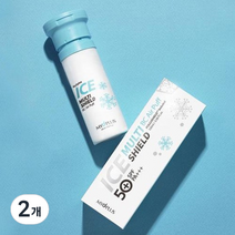 마이디플러스 아이스 멀티 실드 비씨 에어 퍼프 선블록 SPF50+ PA+++, 100ml, 2개