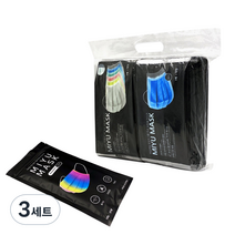 MIYU 비 컬러풀 일회용 마스크 대형 7종 x 10p + 레인보우 5p 세트, 3세트