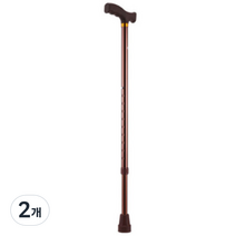 길그리 알루미늄 합금 노인 어르신 지팡이 220g, 와인, 2개