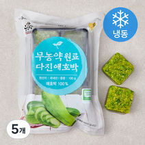 우리땅 무농약원료 가공식품 인증 다진 애호박 (냉동), 100g, 5개