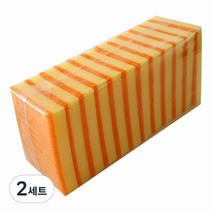 생활을그리다 양면 버블 수세미 오렌지, 12개, 2세트