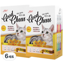갓펫 굿츄 고양이 간식 15g x 6종 x 5p 세트, 6세트, 믹스
