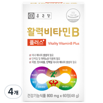 종근당 활력 비타민B 플러스, 60정, 48g, 4개