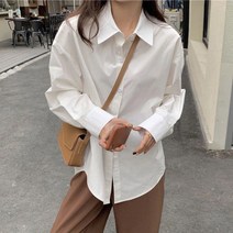 안다로미 여성용 무스무스 루즈핏 셔츠
