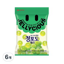 젤리셔스 청포도 젤리, 72g, 6개