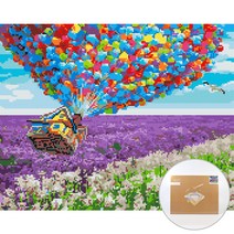 아트조이 DIY 보석 십자수 캔버스형 50 x 40 cm, 라벤더를 찾아서, 1세트