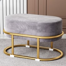 므뮤 벨벳 라이트 인테리어 스툴 의자, 라운드 C