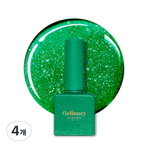 벨랑시 원스텝 젤네일 10ml, SN 40 그린 글리터, 4개