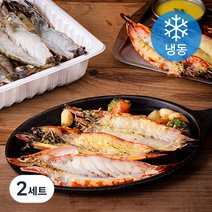버터플라이 블랙타이거새우 55g x 5미 + 갈릭버터 소스 60g 세트 (냉동), 2세트