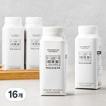 백미당 동물복지 인증 유기농 우유, 200ml, 16개
