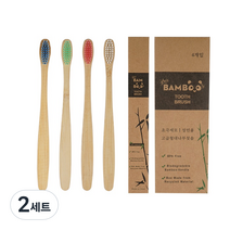 환경과 자연사랑 대나무 칫솔 4종 세트, 2세트, 4개