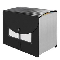 시벅스 대용량 덮개형 37포켓 아코디언파일, 반투명