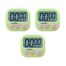 블럭마트 조리용 자석 주방 전자타이머, 그린, 3개입