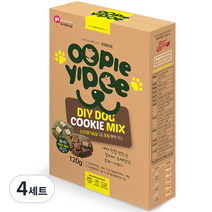 브레드가든 반려동물 우피이피 소간 쿠키믹스 55g + 닭가슴살 쿠키믹스 55g + 소간칩 5g + 닭가슴살칩 5g 간식 DIY 세트, 소, 4세트
