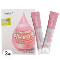 힐링 허니콜라겐, 30포, 60g, 3개