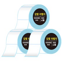 다다 감열라벨지 100*80mm, 3롤