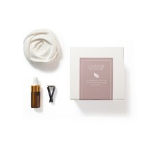 라비다39 화이트 동백 장미 플라스터 오너먼트 석고방향제 + 리필오일 3ml + 차량용클립, 일랑일랑