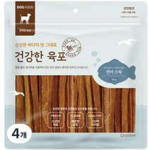 굿데이 건강한 육포 스틱 강아지간식, 연어, 300g, 4개