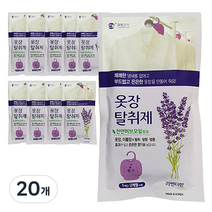 크린스타 옷장 탈취제 라벤더향, 4g, 20개