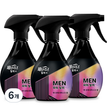 페브리즈 섬유탈취제 맨 프레시머스크 향 본품, 360ml, 6개