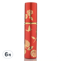 플라카 휴대용 간편한 향수 공병 10ml, 6개, 레드