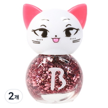 바블리 키즈네일 냥이 스티커형식 어린이매니큐어, 핑크블링핑, 2개