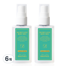 디오넬 시크릿러브 바디미스트 클린코튼, 80ml, 6개