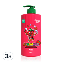 퍼니피아 키즈 올인원클렌저 딸기, 1000ml, 3개