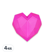 디씨네트워크 하트 차량용 방향제 매트핑크 넘버5, 4세트, 넘버5향