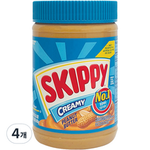 스키피 크리미 땅콩버터, 462g, 4개