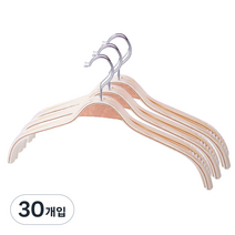 MAME 논슬립 우드 옷걸이, 나무색, 30개입