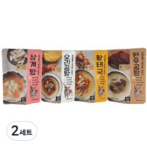 미음펫 강아지 황태국 + 한우곰탕 + 삼계탕 + 오리곰탕 세트, 2세트, 황태국, 한우곰탕, 삼계탕, 오리곰탕