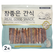 참좋은간식 헬로도기 강아지 간식 600g, 우유치킨껌, 2개