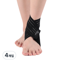 에코리즈 이지업 발목 랩 보호대 블랙 M, 4개입