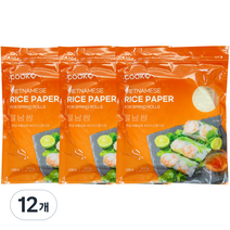 쿡샵 월남쌈 라이스페이퍼 원형, 300g, 12개