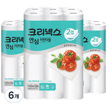크리넥스 안심 클래식 키친타올 140매, 12롤, 6개