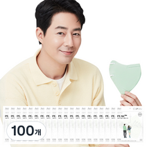 아에르 피크 라이트핏 보건용 마스크 KF80 M, 1개입, 라이트그린, 100개