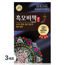 리엔 흑모비책 골드 염모제 세트 90g, 흑색, 3개