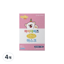 마이데이즈 일회용 컬러 키즈 덴탈마스크 S, 20개입, 아일랜드 연핑크, 4개