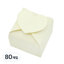 도나앤데코 반짝반짝 하트손잡이 미니 선물상자, 크림, 80개입