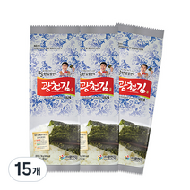 광천김 달인 김병만의 대용량 파래 식탁김, 55g, 15개