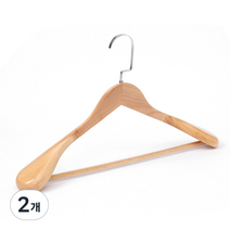 정장 원목 옷걸이, 내추럴, 2개
