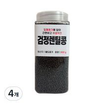 대한농산 통에담은 검정렌틸콩, 800g, 4개
